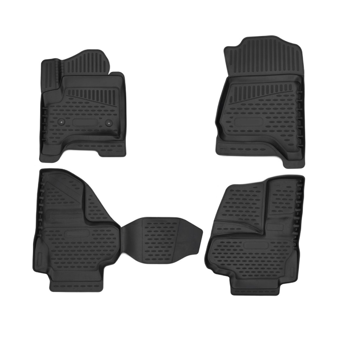 GMC Sierra Denali 3500 HD Floor Mats - Omac - Rubber TPE, 4 Pcs - Black - '14-'19